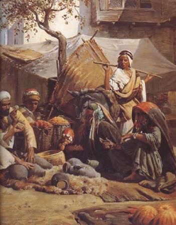 Gustav Bauernfeind Marchandage de Poteries a Jaffa (mk32) oil painting image